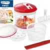 Genius Nicer Dicer Twist Universalzerkleinerer 9-tlg Rot - Gemüseschneider Manuell Mit Seilzug, Salatschleuder & Sieb 1000ml; A29188 -Smart Kitchen Store d03052c7e7b21fd1fb74fed31cd0f90e