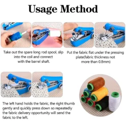 3X Mini-Nähmaschine Elektrische Handnähmaschine Mini Tragbare Reisenähmaschine -Smart Kitchen Store d294a55e0c4b1039884597429479ccd8