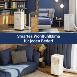 SUNTEC Mobiles Lokales Klimagerät Impuls 2.0 Eco | Für Räume Bis 60 M3 (25 M2) | Inkl. Abluftschlauch | Kühler Und Entfeuchter Mit ökologischem Kühlmittel R290 | 7.000 BTU/h, EEK A -Smart Kitchen Store d3f37386dd12e7143715c85daf7ee692
