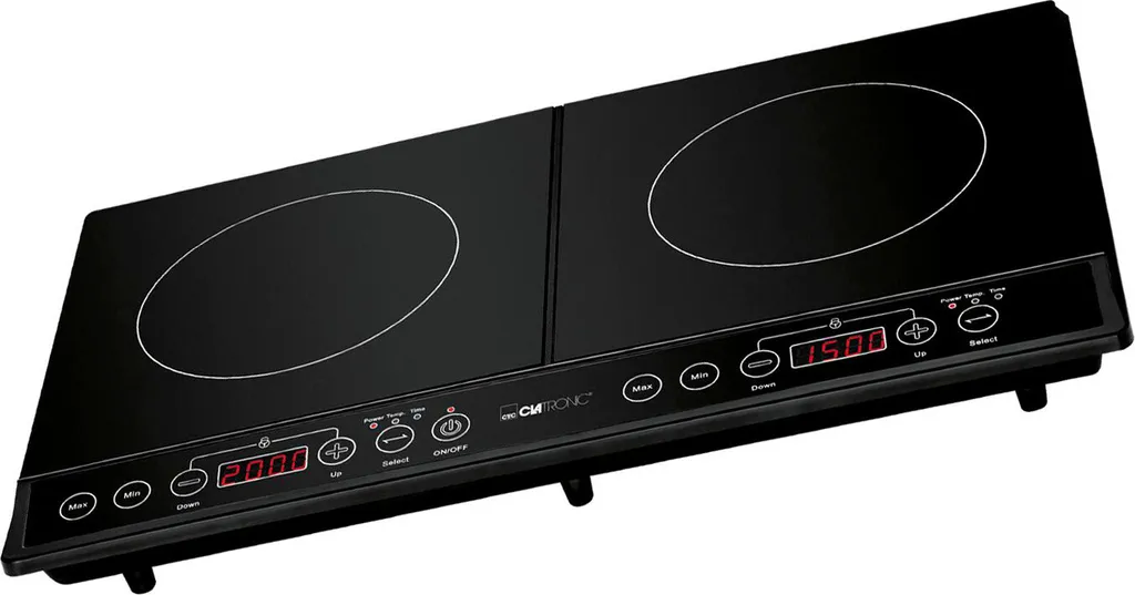 CLATRONIC Induktions-Doppelkochplatte DKI 3609 Schwarz 3500 Watt Herdplatte 6 CLATRONIC Induktions-Doppelkochplatte DKI 3609 Schwarz 3500 Watt Herdplatte – Bild 4