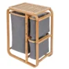 Lumaland Wäschekorb Aus Bambus - 1 XL Fach + 2 Kompaktfächer 49,5 X 33 X 71 Cm Grau -Smart Kitchen Store d52850272aa6af3a4c3e5c9666314e6e