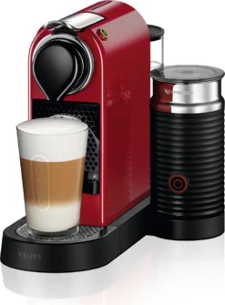 Krups XN7615.19 Nespresso Citiz & Milk Kaffeekapselmaschine (1260 Watt, Wassertankkapazität: 1l, Pumpendruck: 19 Bar) Rot -Smart Kitchen Store d5b3af3716b3b046eb5dc1a6f315f6f0