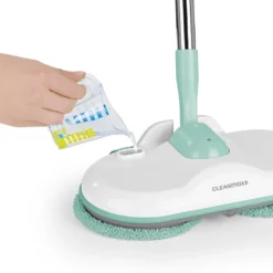 CLEANmaxx Akku-Spray-Mopp - 360° Rotation - Türkis/weiß Mopp Spray Mop CLEANmaxx Akku Bodenwischer Sprühmop Wischtuch Sprühwischer Sprüh -Smart Kitchen Store d5f88f40d6e2fb6d0537174494030c02