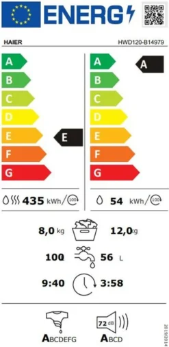 Waschtrockner 12kg Waschen 8kg Trocken XL Trommel HAIER HWD120 B14979 -Smart Kitchen Store d6834827dc935fb721204724efd0a849