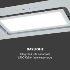 Klarstein Hektor Brilliant Edition Lüfterbaustein ,52 Cm ,max. Abluftleistung 506 M³/h ,EEK: C ,3 Stufen ,Nachlüftungstimer ,LED-Panel: 6500 K ,Touch-Panel ,Dunstabzugshaube ,Einbau-Haube ,Sicherheitsglas ,weiß -Smart Kitchen Store d692349c246d7b8c033da00bff4f8646