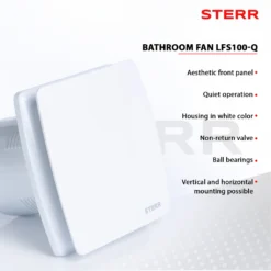 STERR - Ruhiger Badezimmerlüfter - LFS100-Q 13 STERR - Ruhiger Badezimmerlüfter - LFS100-Q -Smart Kitchen Store d77bda71343f086667047ea1844687e7