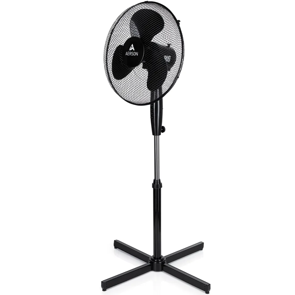 AERSON Standventilator Ventilator Windmaschine Luftkühler Oszillierend 50W Schwarz 5 AERSON Standventilator Ventilator Windmaschine Luftkühler Oszillierend 50W Schwarz – Bild 3