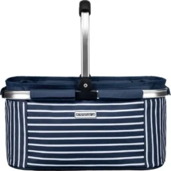 Anndora Einkaufskorb -blau- Weiß AHOI Streifen - Blau-Weiß -Smart Kitchen Store d9817c895addc4b99229522117c37b9a