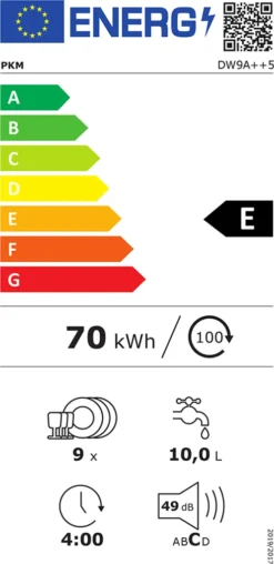 PKM Geschirrspüler Spülmaschine Spüler Freistehend DW9 5 Schmal 9 Gedecke 45cm -Smart Kitchen Store d9821d6d5c7b519d046285c841f14e1a