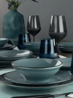 Heritage, Kütahya Porselen,(24 Stücke), Abendessen , Blau, 100% Porzellan -Smart Kitchen Store da3f853041bf406465404a3c6979b8e3