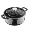 Navaris Gusseisen Topf Bratentopf Kochtopf 3,5l - Ø 24cm Bräter Emailliert Temperaturbeständig - Alle Speisen Und Kochflächen -Smart Kitchen Store db06131d1441ef983177e776e6b9e0c8