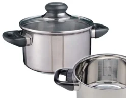 Edelstahl Fleischtopf Kochtopf Bratentopf Topf Induktion Mit Glasdeckel Ø 16 Cm