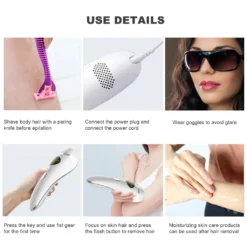 Haarentfernungsgeräte IPL Hautverjüngung Haarentferner Laserverjüngung Hair Remover Schönheitsinstrument Schmerzlos Mit Sonnenbrille -Smart Kitchen Store db9d4405cf6f76ad583c9bf4c18d2c5b