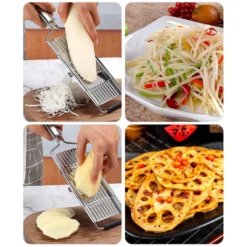 4-fach Gemüsehobel Mit 3 Zusätzlichen Einsätzen. V-Schneider, Julienneschneider Und Parmesanreibe. -Smart Kitchen Store dc02e3fc2ec3c66f24cddba1e5d70c7a