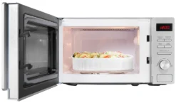 Exquisit Mikrowelle MW 2070-3 GDI Si | 20 Liter Nutzinhalt | 1000 W Grill | Silber -Smart Kitchen Store dc34bfdb87320d034e487d1c4b82e830