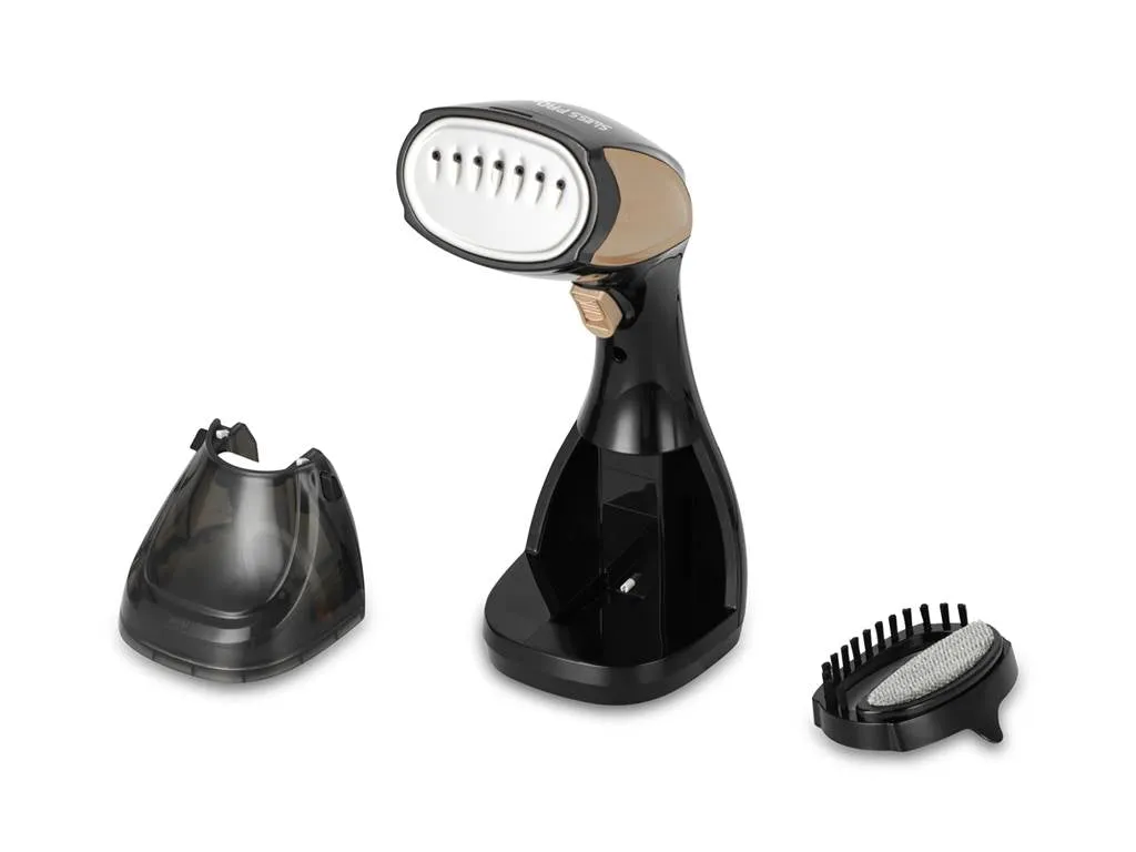 Swiss Pro Streamer Schwarz Dampfglätter 1100W-200ml Tragbares Handbügeleisen Für Reise & Zuhause 3 Swiss Pro Streamer Schwarz Dampfglätter 1100W-200ml Tragbares Handbügeleisen Für Reise & Zuhause