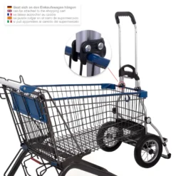Andersen Einkaufstrolley Royal Mit Metallspeichenrad 25 Cm Und 45 Liter Einkaufstasche Wismar Schwarz/blau Mit Kühlfach, Aluminiumgestell Klappbar -Smart Kitchen Store dd7c921da2e6d4c286b232a979469619