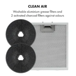 Klarstein Skyfall Smart Inselhaube,App- Und Gestensteuerung,45 X 42 Cm (ØxB),freihängend,Umluftbetrieb/Abluft,3 Stufen,402 M³/h,200 W,LED Beleuchtung,EEK C,inklusive Aluminium-Fettfilter Und 2 Aktivkohlefiltern,Wifi,illuminierter Touch-Drehregler,Dunstabzugshaube,Edelstahl,gold -Smart Kitchen Store dd8aaff43266c935bc6499ebc702281a