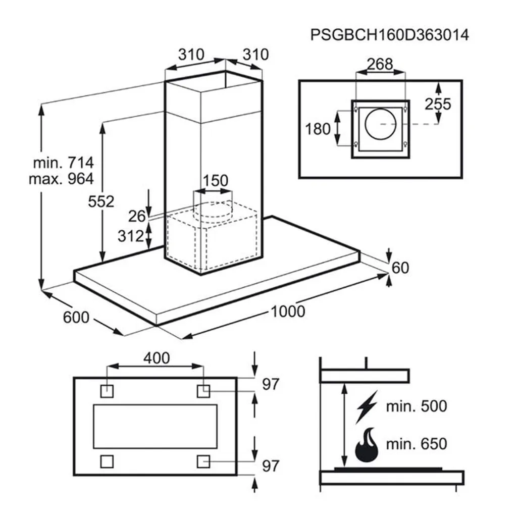 AEG - DIB5160HM - Inselhaube - Edelstahl - 100 Cm 6 AEG - DIB5160HM - Inselhaube - Edelstahl - 100 Cm – Bild 4