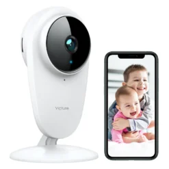 Victure PC420 Überwachungskameras Innen, 1080P WLAN Babyphone Sicherheitskamera Baby Monitor Indoor Kamera Bewegungs Und Geräuscherkennung, Nachtsicht
