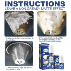 100ml Schäumender Schwerölfleckenreiniger Reiniger, Leistungsstarker Fleckenentferner, Schaumreiniger, Hartnäckig Fett & Schmutz Entfernen Blasenspray, Allzweckreiniger -Smart Kitchen Store df4759f6af754d739e2d9cc5285a432c
