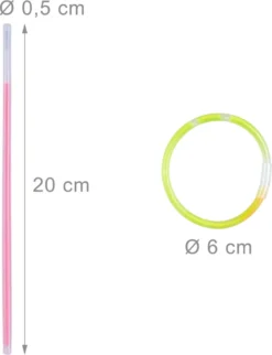 Relaxdays Knicklichter 100 Stück + Verbinder -Smart Kitchen Store dfe03f96971e03a245e31104fee50792