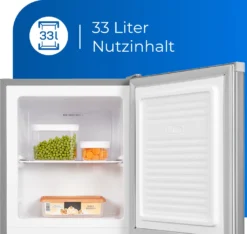 Exquisit Mini Gefrierschrank GB05-040E InoxlookPV | 33 L Volumen | Energieeffizienzklasse E | Inoxlook -Smart Kitchen Store e03dee9303f9fa0444c63f705e1c7d86