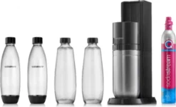 SODASTREAM DUONCB - Black DUO Machine Pack 4 Flaschen (2 DUO-Dekanter + 2 Fuse LV) + 1 CQC-Austauschzylinder -Smart Kitchen Store e25830b05de1bb07e0a4b379358b43cd