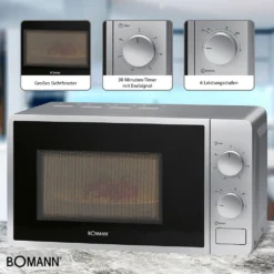 Bomann Mikrowelle MW 6014 CB Silber -Smart Kitchen Store e2b3cc931f775d0daa19469087827a60