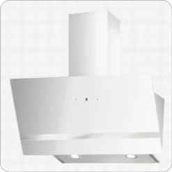 PKM Dunstabzugshaube Mit Randabsaugung Kopffreihaube S21-60 AWTY Glas Weiß 60cm