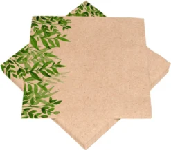 25 Servietten Eco Braun Be Green Bambus