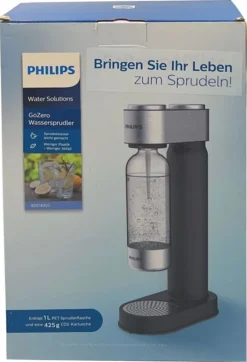 PHILIPS AQUA Soda Maker Wassersprudler + 425 G CO²-Zylinder + 1 PET-Flasche 1 Liter, Schwarz -Smart Kitchen Store e4b125e337617015399ea55c7feadf4e