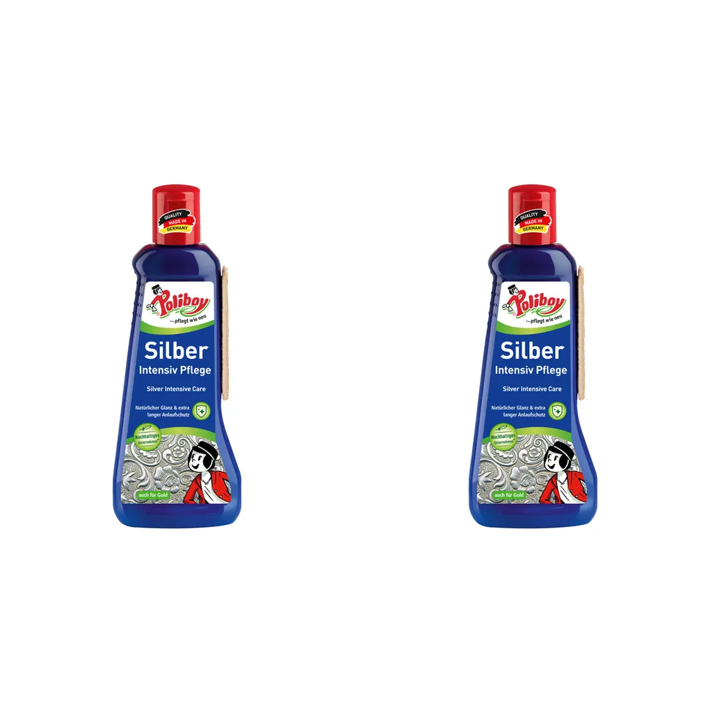 Poliboy Silber Intensiv Pflege 2er Set, Reinigungsmittel - 400ml, Inhalt Jeweils 200ml, Reinigung & Pflege 3 Poliboy Silber Intensiv Pflege 2er Set, Reinigungsmittel - 400ml, Inhalt Jeweils 200ml, Reinigung & Pflege