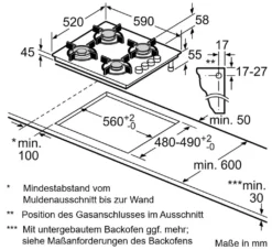 Siemens EO6B6PB10 Gaskochfeld Schwarz Hartglas GAS KOCHFELD HERD -Smart Kitchen Store e5fcca2dcf321ad711179f1cf379dc51