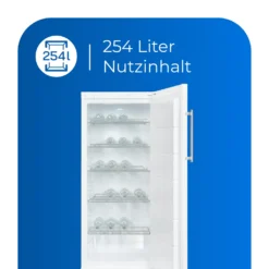 Exquisit Getränkekühler GKS29-V-H-280F Weiss | 254 L Nutzinhalt | Weiß | Vollisoliertür -Smart Kitchen Store e69f28a11144e4568b3cf216b19b18c6