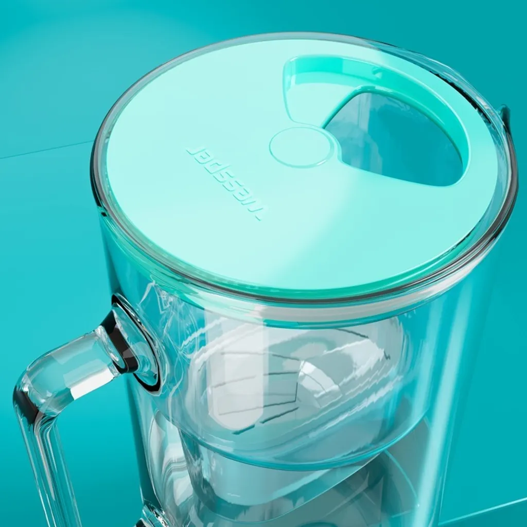 Glas Wasserfilter Wessper Mint Mit 10x Filterkartuschen KANNE & WASSERFILTER 4 Glas Wasserfilter Wessper Mint Mit 10x Filterkartuschen KANNE & WASSERFILTER – Bild 2