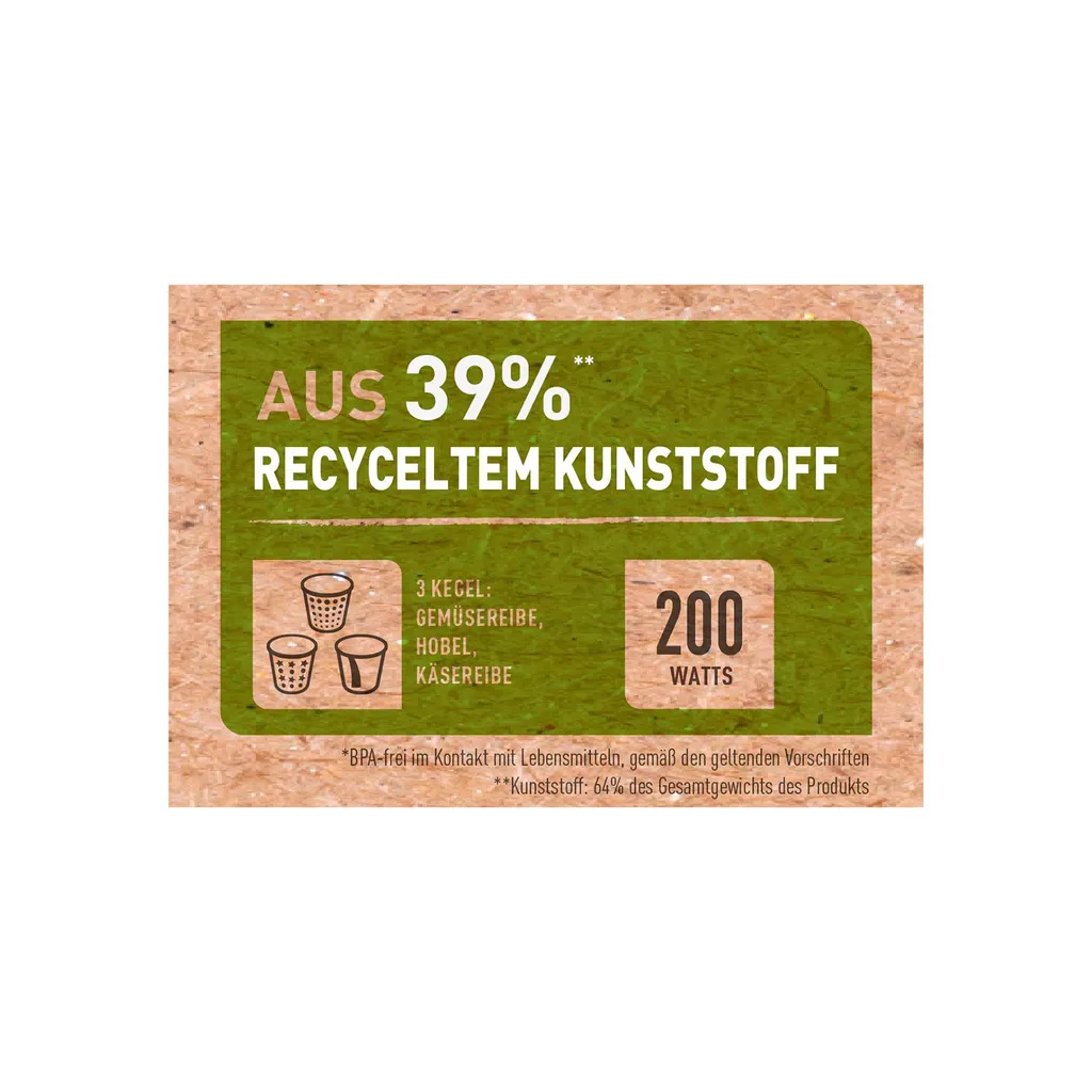 Tefal MB 77 EN 38 Eco Respect Reibe / Zerkleinerer 7 Tefal MB 77 EN 38 Eco Respect Reibe / Zerkleinerer – Bild 5