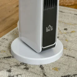 HOMCOM Heizgerät Heizlüfter 2200W Elektroheizer Keramik Heizturm Mit Fernbedienung 8-Stunden-Timer Oszillation Heizer Heizung ABS PA Weiß+Schwarz 21 X 21 X 73 Cm -Smart Kitchen Store e7e1bed700a73c145e4811d562a8b8ab