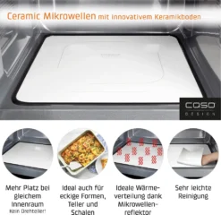 CASO MG20 Ceramic Menu Design Mikrowelle Mit Grill Und Flachem Keramikboden -Smart Kitchen Store e8ae6731bfc8c281d30fd650d9ea1a4d