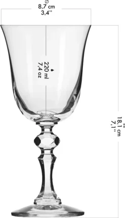 KROSNO Krista Kleine Rotweingläser, 6er-Set, 220 Ml -Smart Kitchen Store e90419630d1b3c59b191991856391618