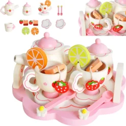 Kinder Teeservice Set Holz Zubehör Für Die Kinderküche, 16-tlg. Ab 3 Jahre Rollenspiele Für Mädchen Und Jungs 9418 -Smart Kitchen Store e9d84986e201ddea7b61e08e74fbc607