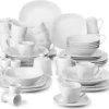 MALACASA, Serie Elisa, 50-teilig Tafelservice Aus Porzellan Für 6 Personen, Kombiservice Frühstückservice Kaffeeservice Mit Eierbecher, Kaffeetassen, Untertassen, Müslischalen, Dessertteller 2 MALACASA, Serie Elisa, 50-teilig Tafelservice Aus Porzellan Für 6 Personen, Kombiservice Frühstückservice Kaffeeservice Mit Eierbecher, Kaffeetassen, Untertassen, Müslischalen, Dessertteller -Smart Kitchen Store eaa2a873d2748ba9e2ae07acd6914275