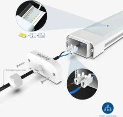 Anten LED Feuchtraumleuchte, 120CM 36W Wannenleuchte 4000k Neutralweiß, 3300Lumen Deckenleucht Wasserfest IP65 17 Anten LED Feuchtraumleuchte, 120CM 36W Wannenleuchte 4000k Neutralweiß, 3300Lumen Deckenleucht Wasserfest IP65 -Smart Kitchen Store eac5acd92c86c2b6d1fc70e40db4a4b6