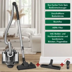 ProfiCare® Staubsauger Beutellos Für Parkett, Teppich, Fliesen, 700 Watt Bodenstaubsauger Mit HEPA-Filter, Staubsauger Ohne Beutel Inkl. 3 Bürsten Und 4-fach Mikrofiltersystem, PC-BS 3110 14 ProfiCare® Staubsauger Beutellos Für Parkett, Teppich, Fliesen, 700 Watt Bodenstaubsauger Mit HEPA-Filter, Staubsauger Ohne Beutel Inkl. 3 Bürsten Und 4-fach Mikrofiltersystem, PC-BS 3110 -Smart Kitchen Store eaea978ed34773e45d665514f3322f66