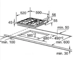 Siemens EO6B6PB10 Gaskochfeld Schwarz Hartglas GAS KOCHFELD HERD -Smart Kitchen Store eb2e3d234e8b704c5a723d7277deeb57
