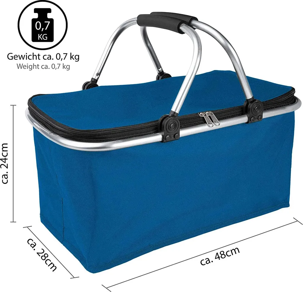 ONVAYA® Einkaufskorb Mit Kühlfunktion | Dunkelblau | 2er Set | Mit Deckel 4 ONVAYA® Einkaufskorb Mit Kühlfunktion | Dunkelblau | 2er Set | Mit Deckel – Bild 2