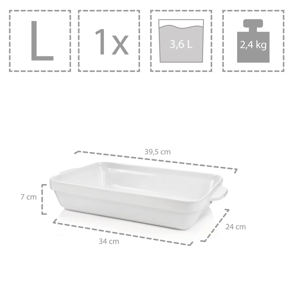 Sänger SÄNGER Auflaufformen Aus Porzellan Weiß 3 Teilig 5 Sänger SÄNGER Auflaufformen Aus Porzellan Weiß 3 Teilig – Bild 3
