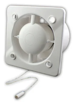 Wohnraumlüfter Lüfter Deckenlüfter Ventilator Badventilator Badlüfter Kugellager Rückstauklappe Ø 100 Mm Zugschalter Hochglanz Weiß -Smart Kitchen Store ed60af4cff4388c2506799701b6b66e8