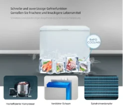 CHiQ Kühl- & Gefriertruhe FCF197D, (B X T) 98 X 56 Cm, 199L, Dual-Temperature, Mit Rollen Zur Einfachen Platzierung, Gefrierklappe Mit Niveauregulierung -Smart Kitchen Store edcf438add5c1f1fc8e76d1294944138