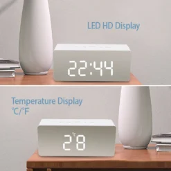 LED Spiegel Digitaler Wecker, Desktop USB Elektronisches Thermometer Am Bett Digitaler Wecker -Smart Kitchen Store efb63385757972ff94b5c8513d001f0b